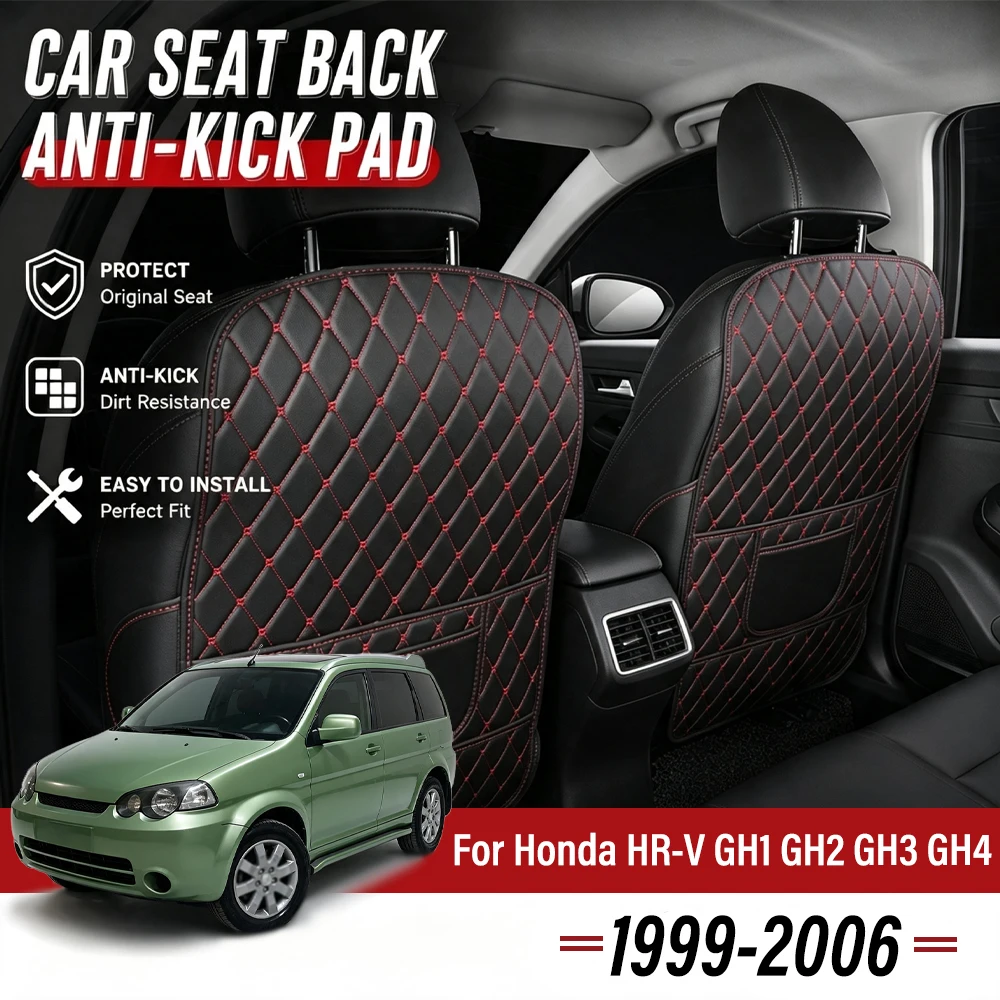 Easy Clean PU Anti Kick Mat Pads For Honda HR-V GH1 GH2 GH3 GH4 1999-2006, Two Color Choice, Quick Install Full Coverage