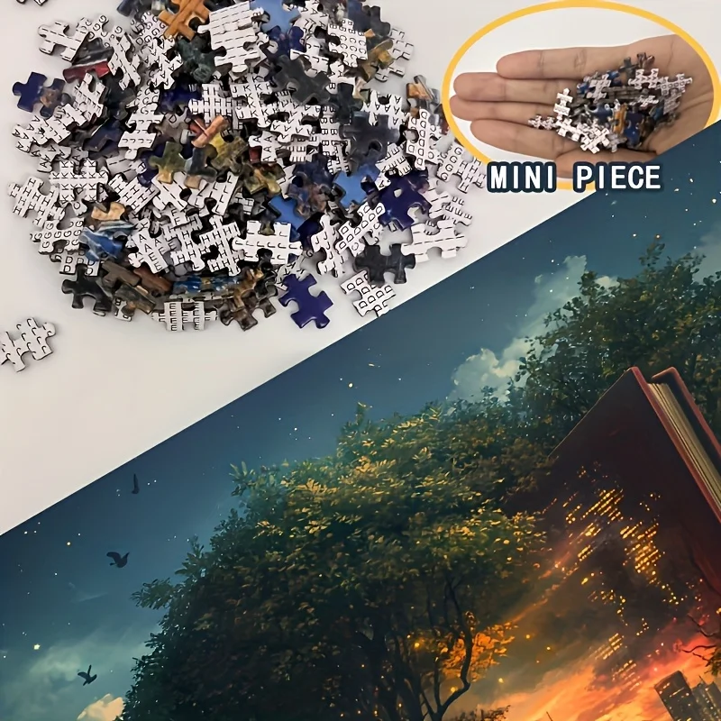 마법의 세계 게이트 1000피스 미니 종이 퍼즐 |   14.96x114.96 인치 (38x26cm) |   섹션 가이드 백킹 |   파티 게임