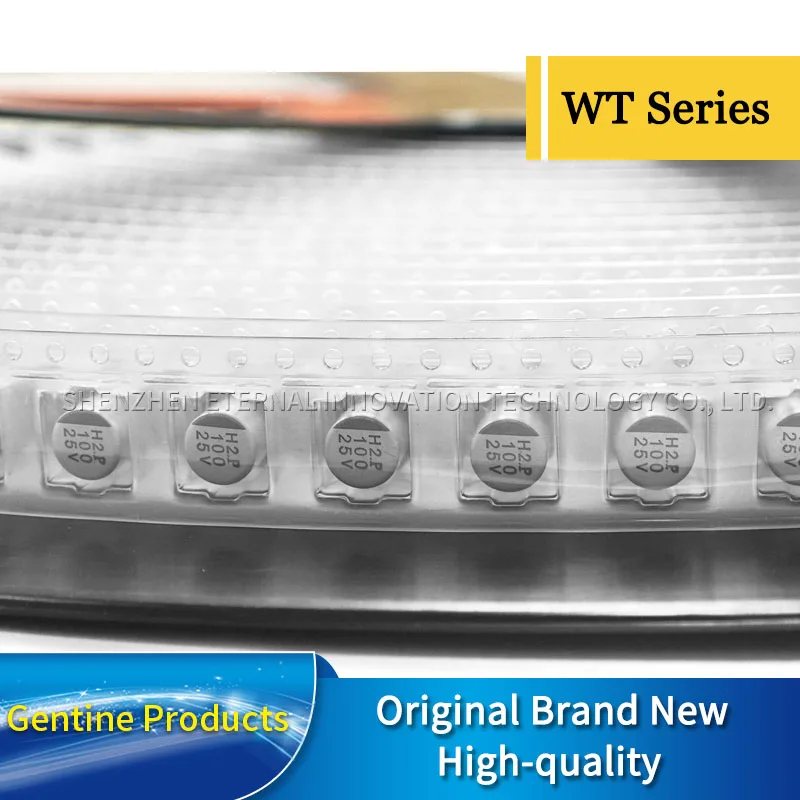 

900pcs SMD 25V100UF WT 6.3X7.7 UWT1E101MCL1GS NICHICON Original Aluminum Electrolytic Capacitors Long Life Low Impedance