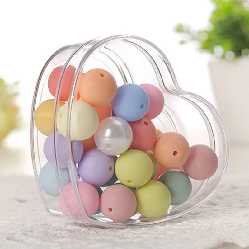 Plastic Organizer Box Chocolate Candy Gift Box Heart Shape Snacks Dried Fruit Container Sundries Transparent Storage