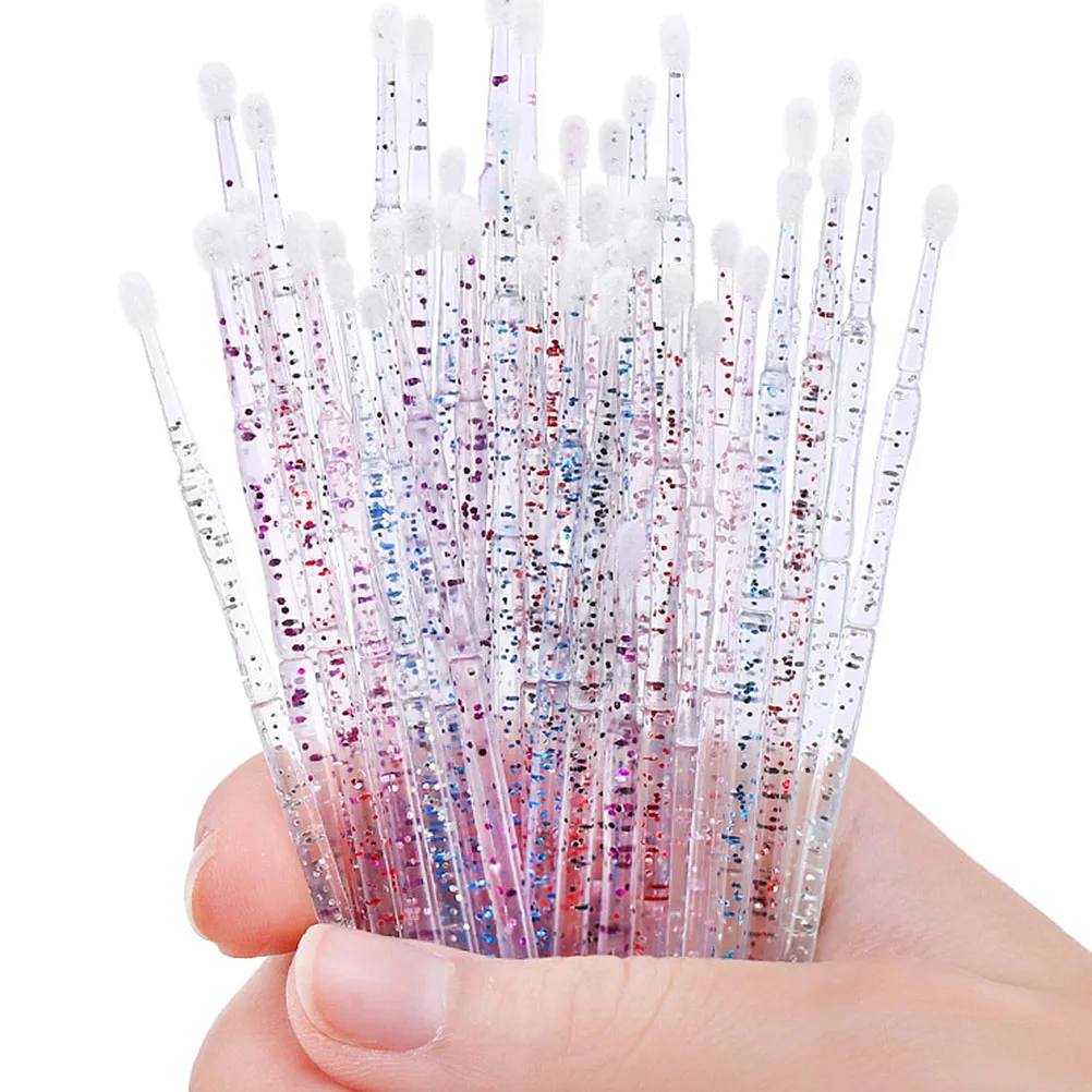 

200 Pcs Eyelash Cleansing Stick Beauty Tool Cleaning Cotton Swabs Plastic Brush Eyebrow Makeup Rods Cleaner Tools