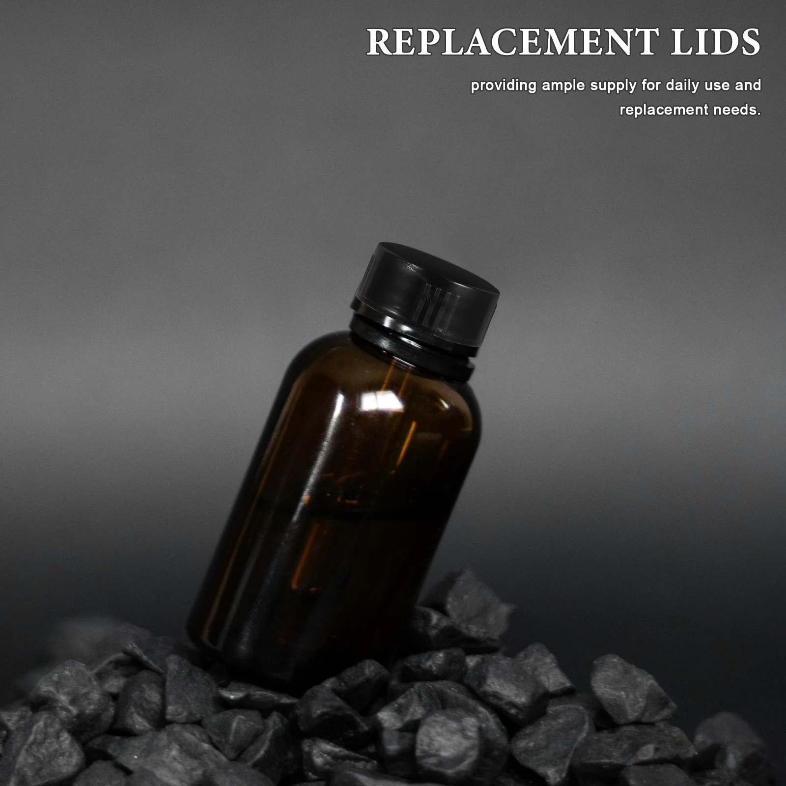 24 Pcs Essential Oils Bottle Cap Diffuser Caps Aromatic Black Dispenser Aromatherapy Lids