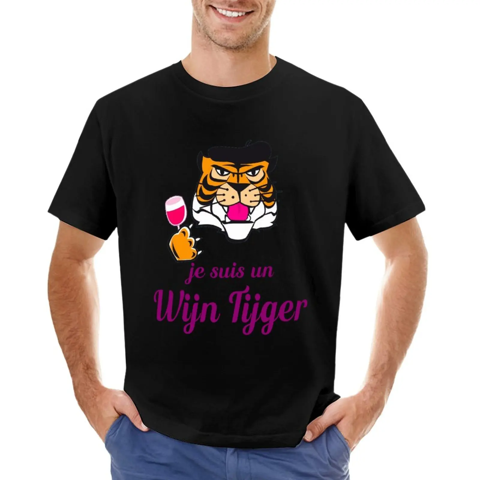 

je suis un wijntijger| Perfect Gift T-Shirt Short t-shirt tops Oversized t-shirt t shirts for men cotton