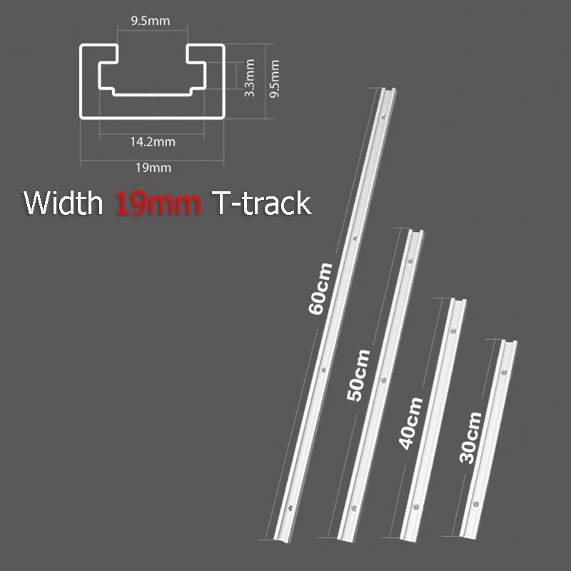 Woodworking DIY Tool Width 19mm T-track T-slot for Table Saw Router Table