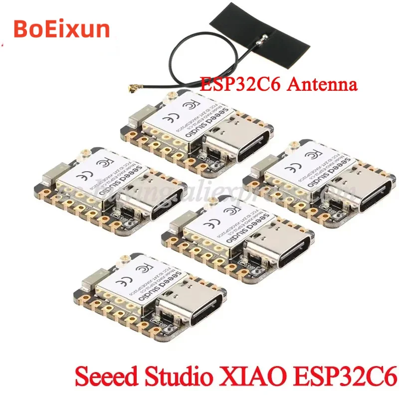 5Pcs/1pc Seed Studio XIAO ESP32C6 WiFi 6+Bluetooth-compatible Ble 5 Support Zigbee Matter Development Board WIFI Wireless Module