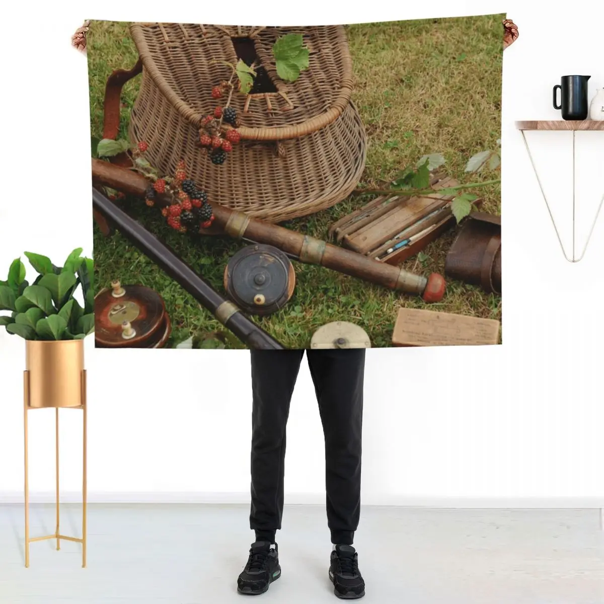 

Gone fishing Throw Blanket Soft Warm Blanket Gift for Grandparents