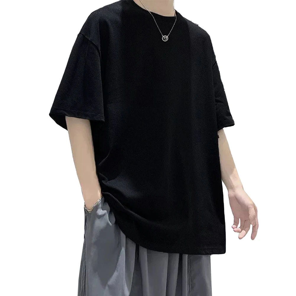 Shirt Tops T-shirt 1pcs L-3XL O Neck Polyester Pullover Short Sleeve Solid Daily Home Outside Brand New Casual