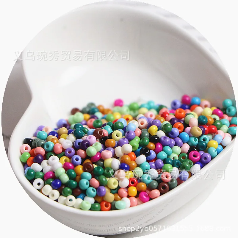 2 3 4mm High Quality Oil Painting Solid Color Glass Rice Beads Handmade DIY Beaded Loose Beads Spot Bracelet Accessories