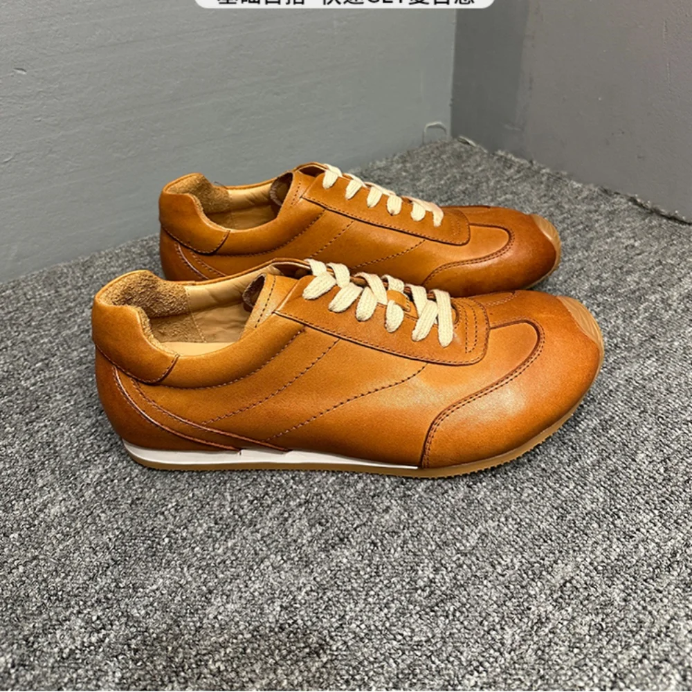 

Mapi Low-top Vintage High-end Casual Shoes - New Design - Genuine Leather - Daily Versatile Sport Training Shoes - Men's