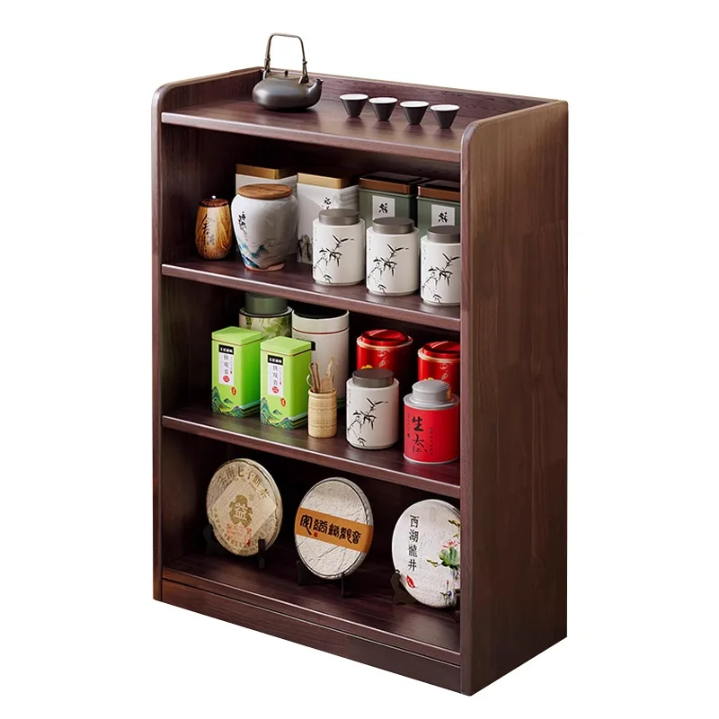 

Bogu rack solid wood tea cabinet storage cabinet medieval display tea tea set storage rack Duobao Pavilion short