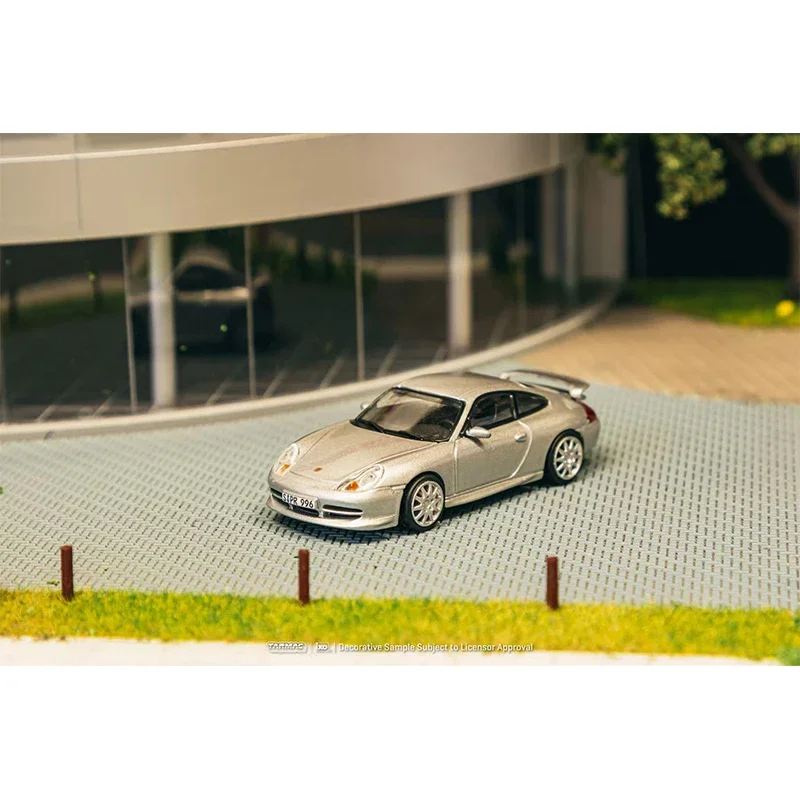 PreSale TW 1:64 996 GT3 Silver Diecast Car Model Collection Miniature Toy Tarmac Works