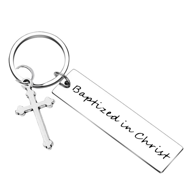 Baptism Gifts Baptized in Christ Keychain Christian Key Chain Pendant Jewelry Teen Baptism Gift