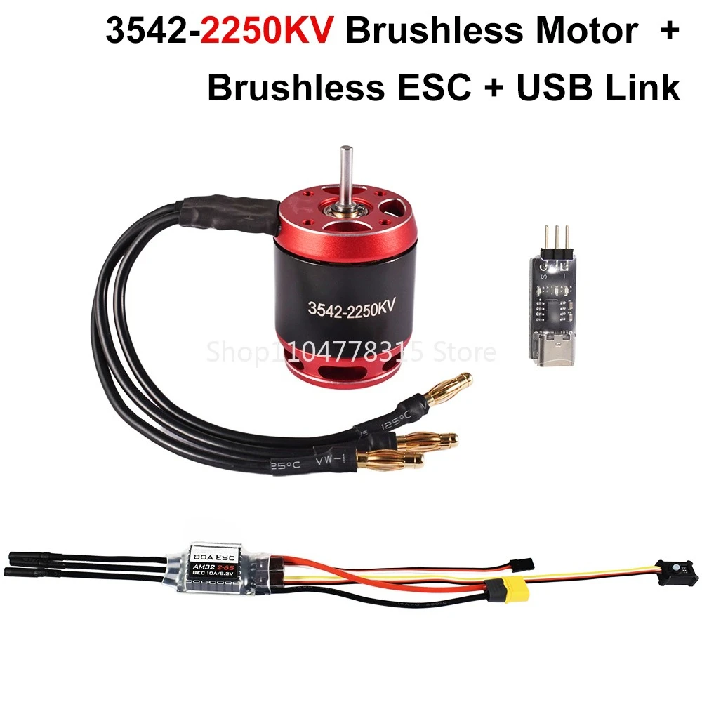 For 9IMOD 3542 Brushless Motor 14P High Torque + AM32 80A ESC, RC Crawler Upgrade Parts