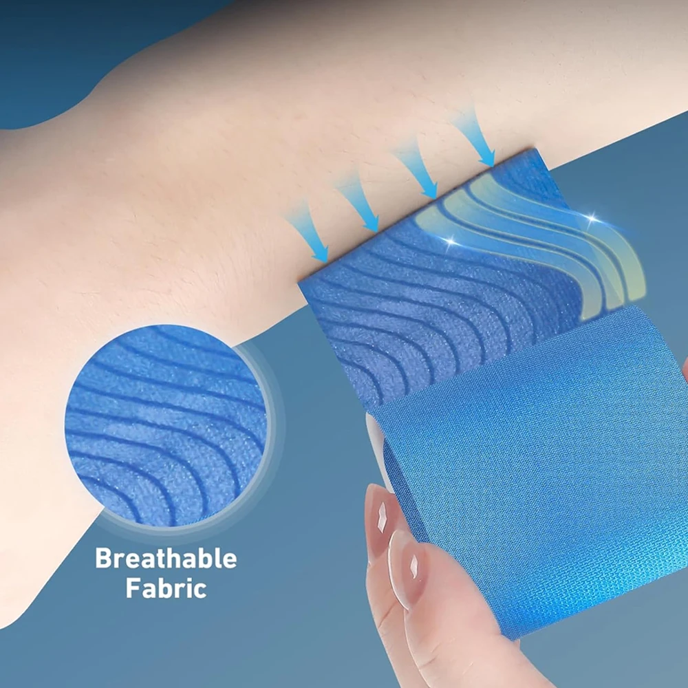 10 pièces/ensemble bande de kinésiologie pour les genoux, bande imperméable et élastique, respirante, bande athlétique de stabilité pour la course, la randonnée, l'équitation