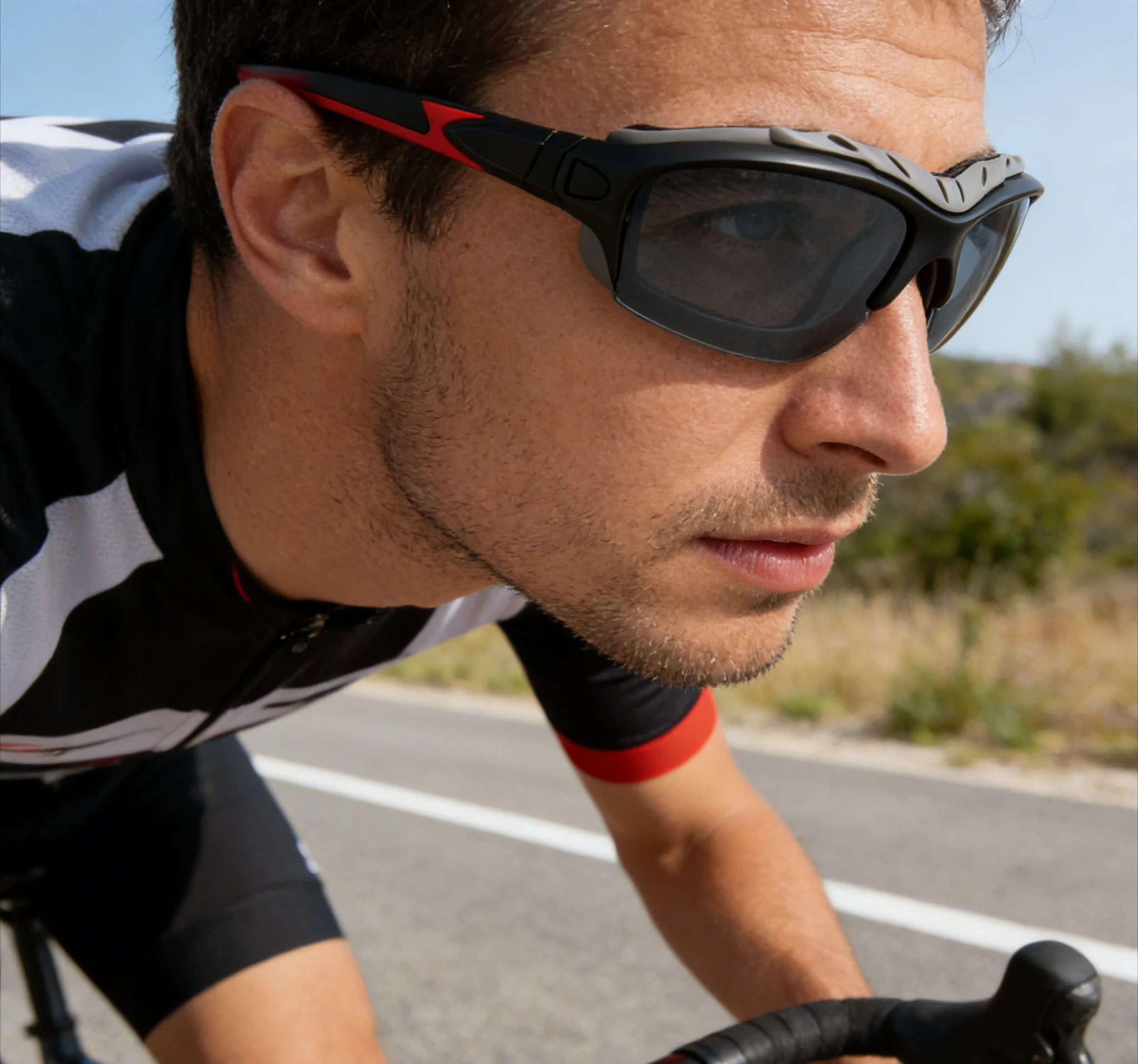 

Unisex Polarized Cyberpunk Sports Glasses - UV400 Half Frame MTB Cycling & Running Eyewear