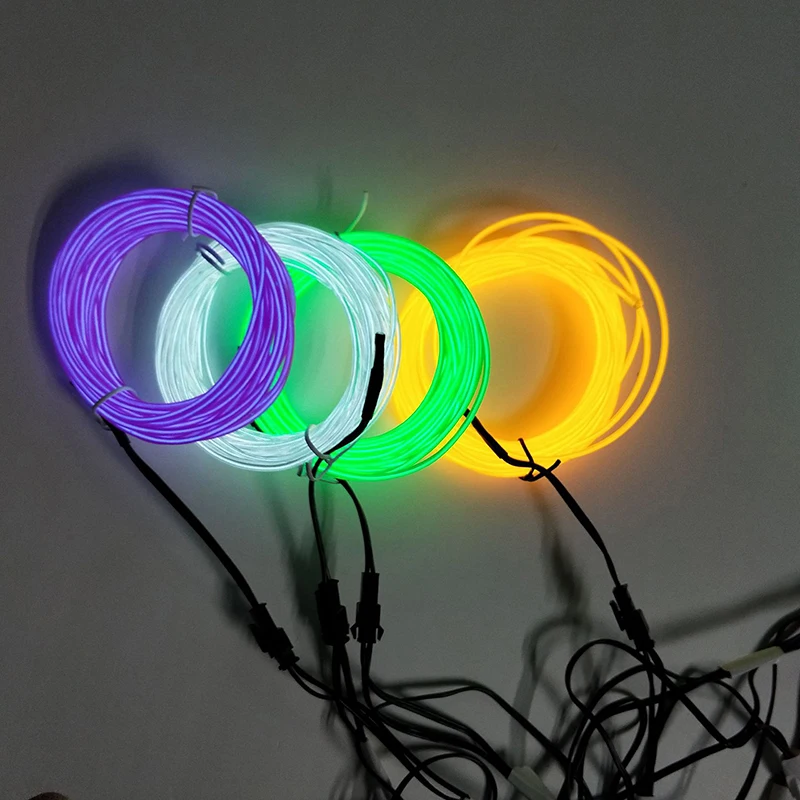 Glow EL Wire Neon Cable for Christmas Dance Party DIY Costumes Multicolor Illuminated Light Lamp LED Strip