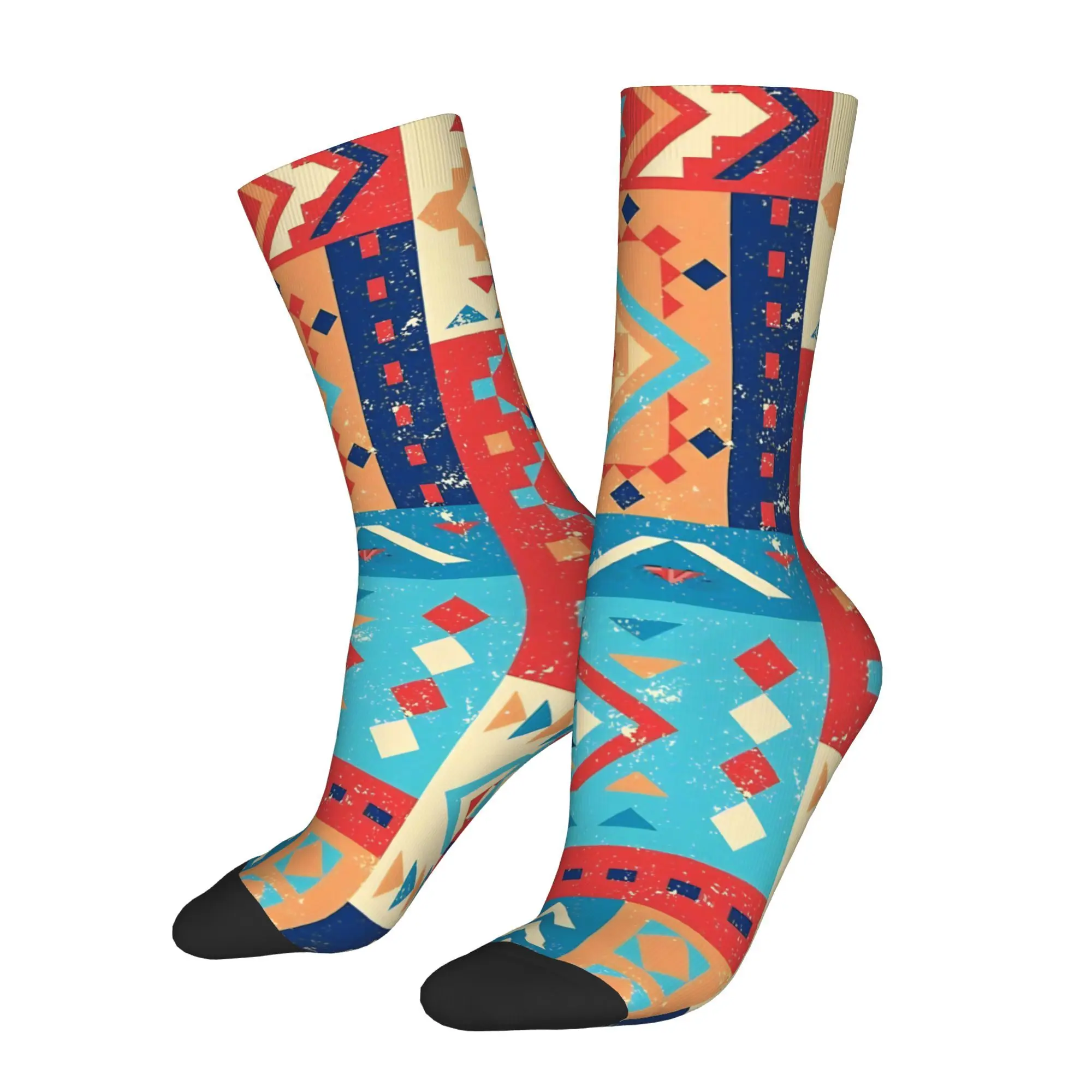 

Мужские новые спортивные носки с мексиканским мертвым цветочным узором, велосипедный дизайн для всех сезонов