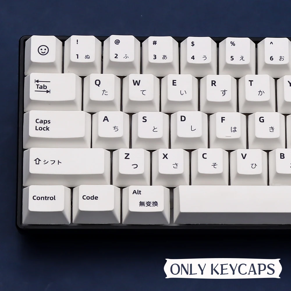 

135 Keys Minimalism White Japanese Keycap For Mx Switch Mechanical Keyboard Cherry Profile PBT Keycaps Dye Sub key cap 7U Space