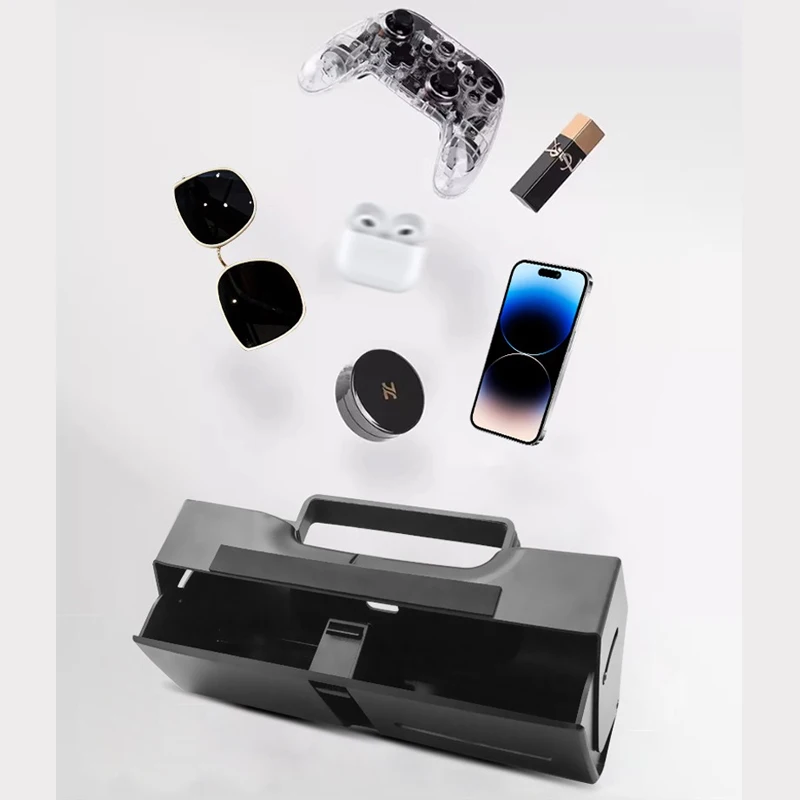 For Tesla  Model 3 2023 ABS Magnetic Storage Box Under Screen Organizer Tissue Holder For Model Y 2024 Interior Accessories