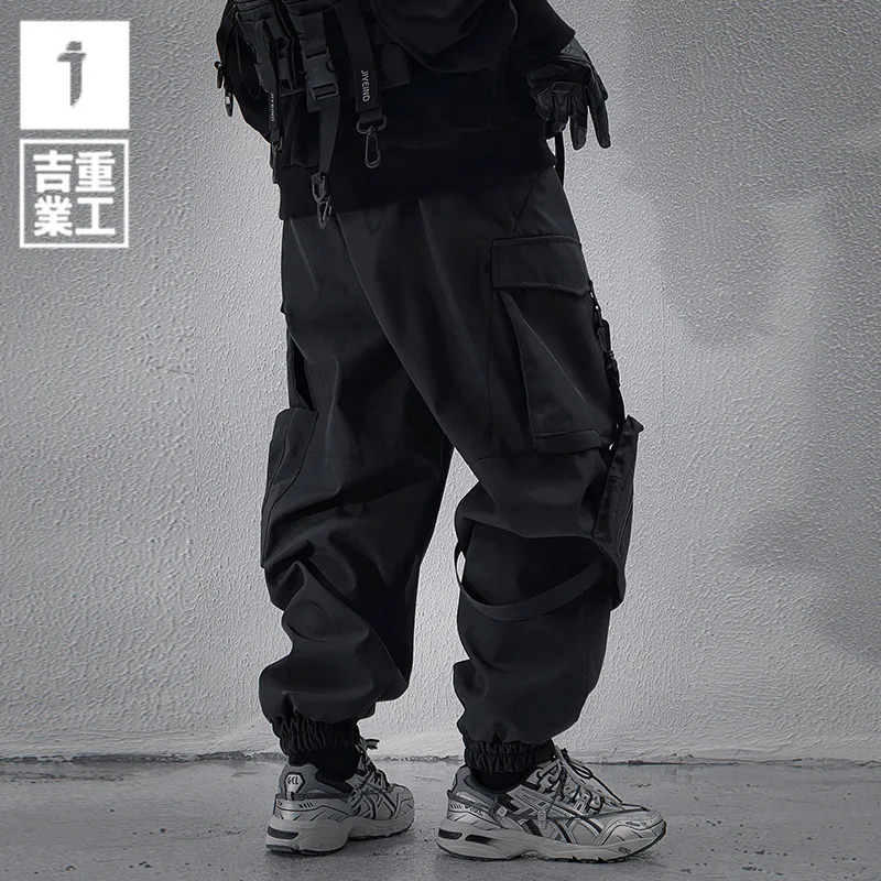 11 BYBB\'S DARK Hip Hop Tactical Cargo Pant Men Functional Multi pocket Joggers Trousers 2024 Elastic Waist Streetwear Pants