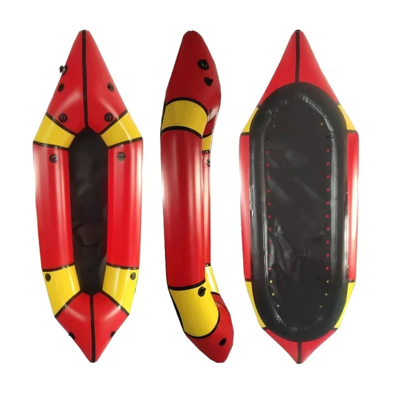 

Portable Packraft Inflatable Kayak 270CM,Ultralight Whitewater Lightweight Packraft 1 Person PVC or TPU for Rafting Water Sports