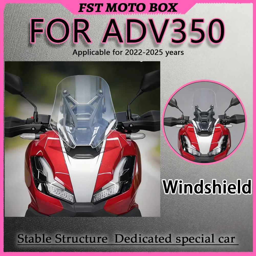 FOR 22-25 ADV350 High-Definition Windscreen Original-Equipment-Spec with Low-Dispersion Optical Base Material for Clear Vision