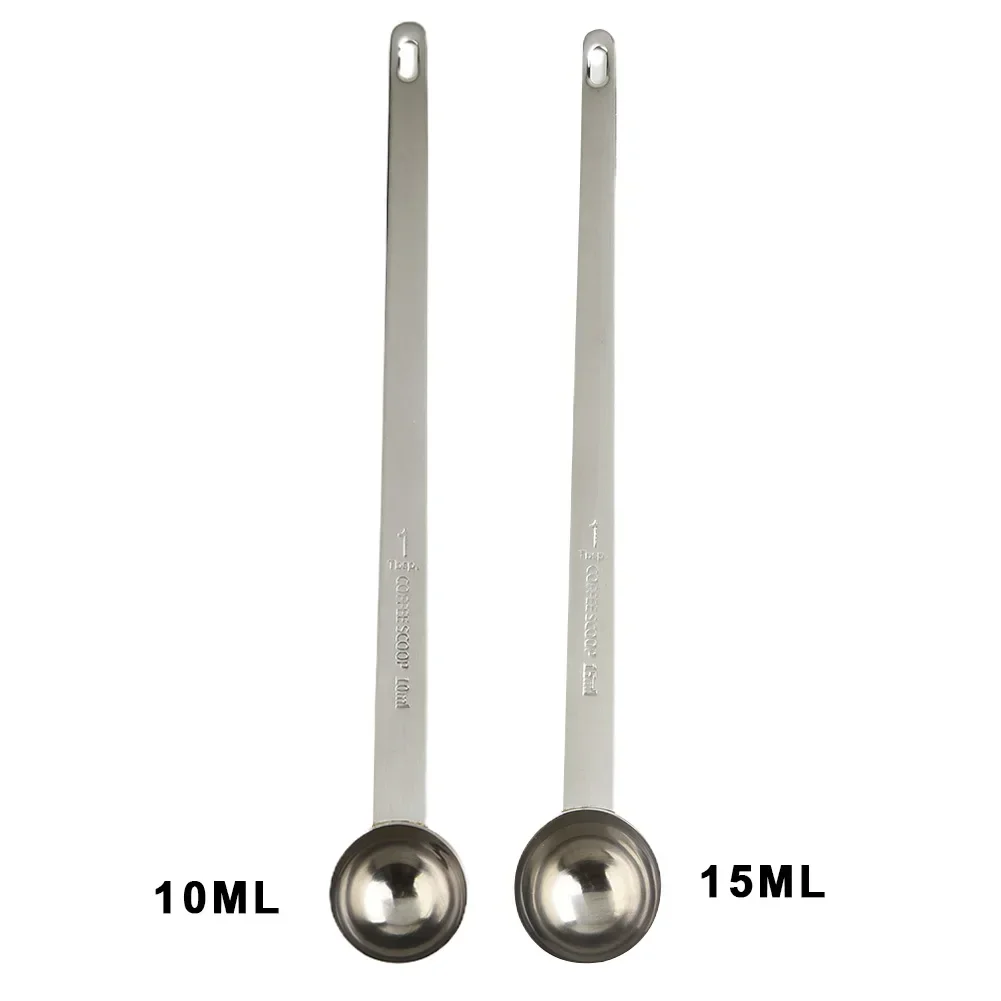 1 Pcs Engraved Double Units, Clear Reading Long Handle Stainless Steel Coffee Spoon Stirring Spoon Graduated Spoon