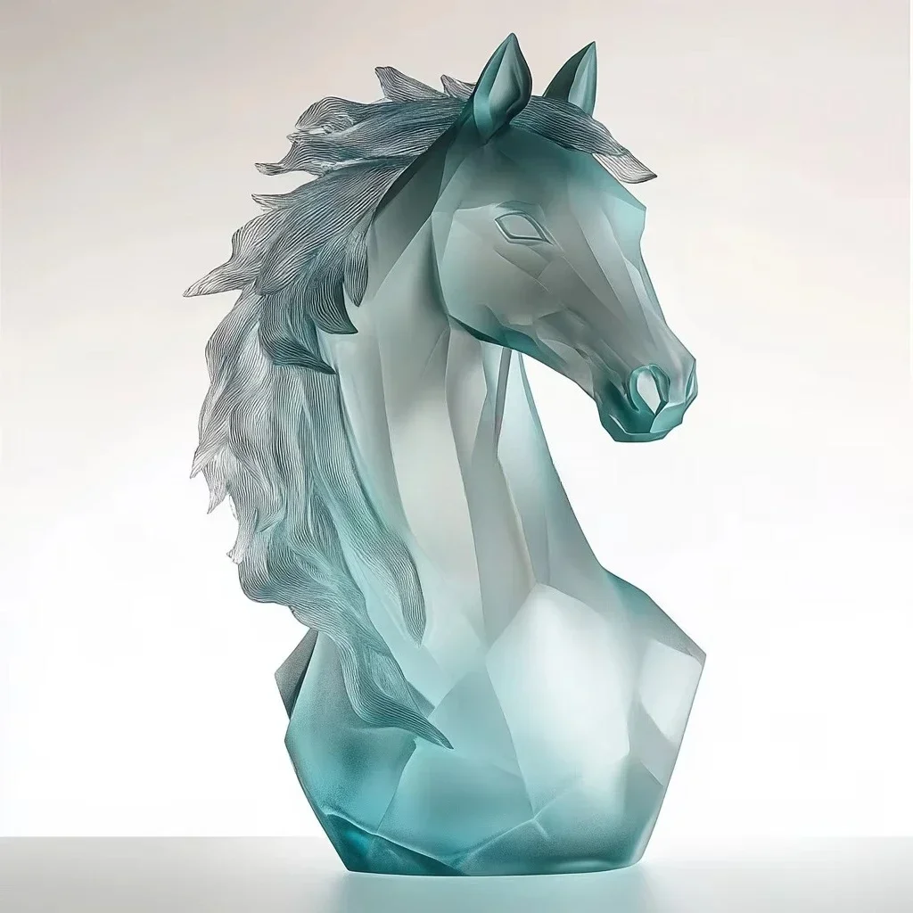 Gift boxes and logos hand-carved home decor, ornaments crystal horse ornaments