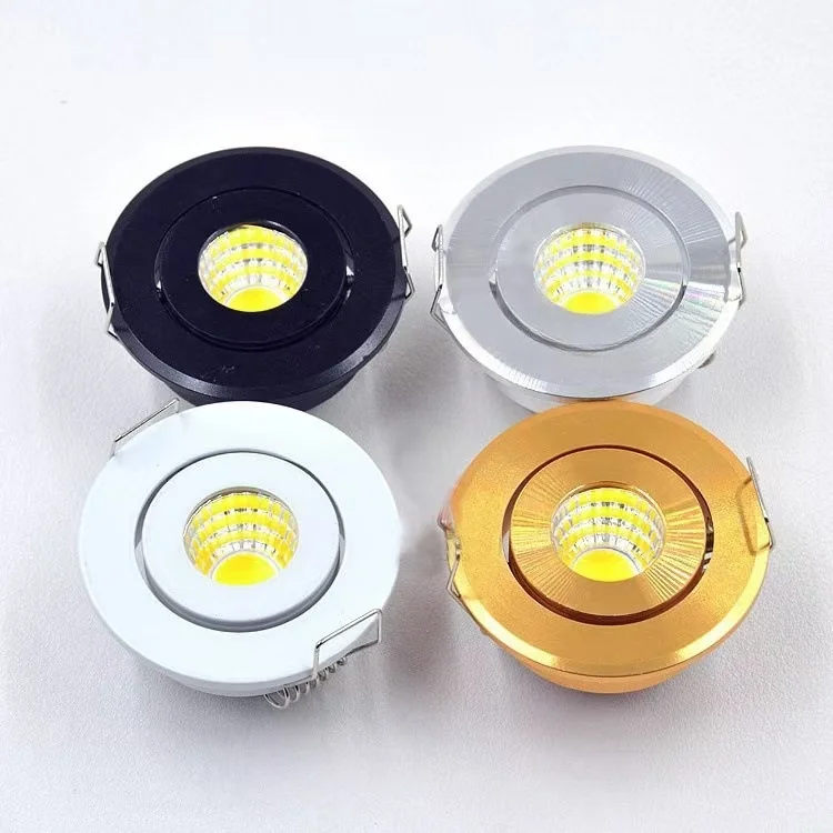 Recessed LED Downlight 3W 120V 230V Hole 45mm Recessed RV Camper Light Slim LED Cupboard Light Puck Bulb Bar Light