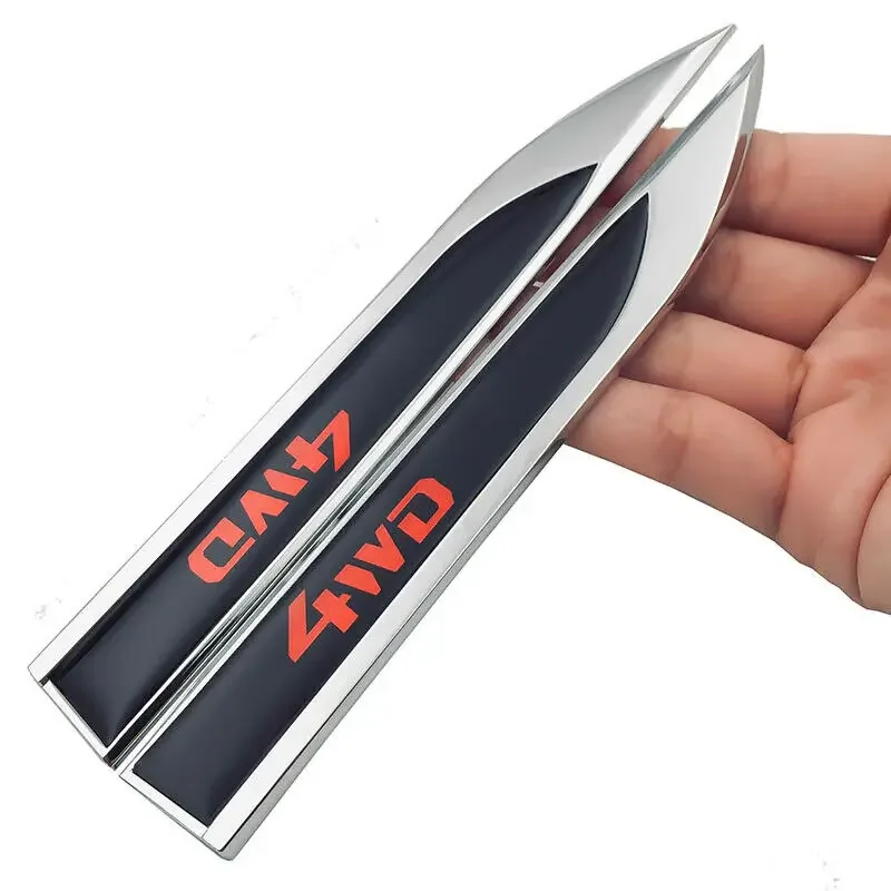 

Пара металлических эмблем на крыло автомобиля 4WD, авто значки, наклейка на багажник, задняя наклейка, наклейка 4X4 AWD
