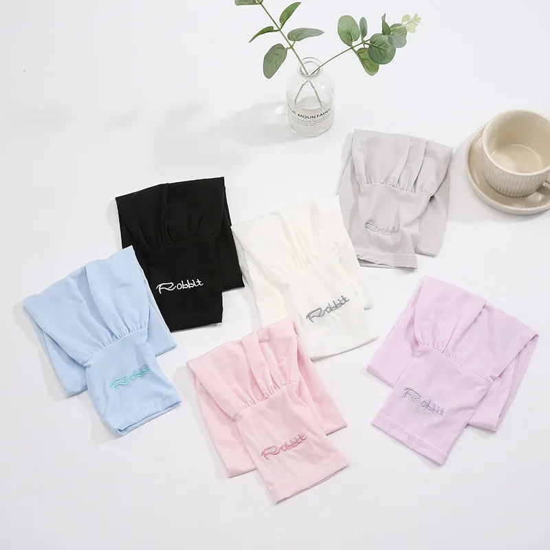 

Однотонные рукава из ледяного шелка для женщин, дышащие на открытом воздухе, летнее солнцезащитное козырек, защита от солнца, защита от ультрафиолета, защита рук