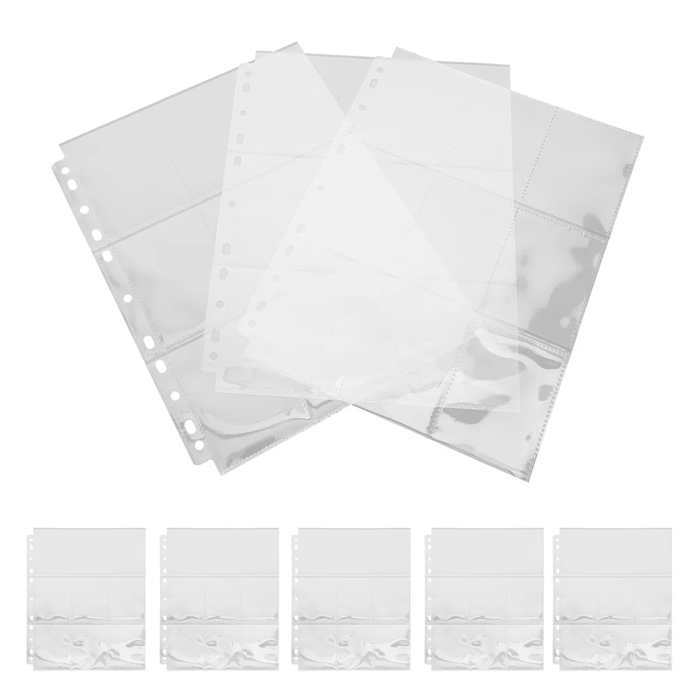 포토 스토리지 슬리브 투명 PP 카드 정리 페이지 트레이딩 카드 게임 사진 엽서 앨범 리필 바인더 포켓