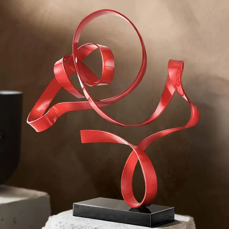 Simple light luxury art streamer ornament,  decoration creative TV cabinet entrance with soft decoration jewelry