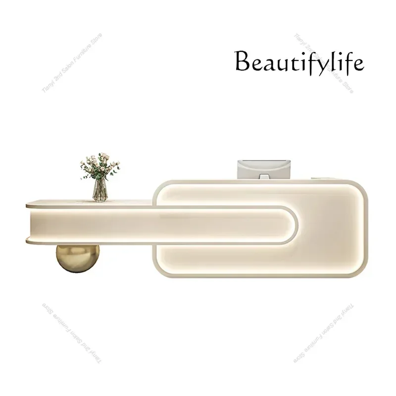 

Italian Style Beauty Salon Reception Desks Clothing Store Luxury Simplicity Reception Desks Designer Furniture Receptionen HBRD