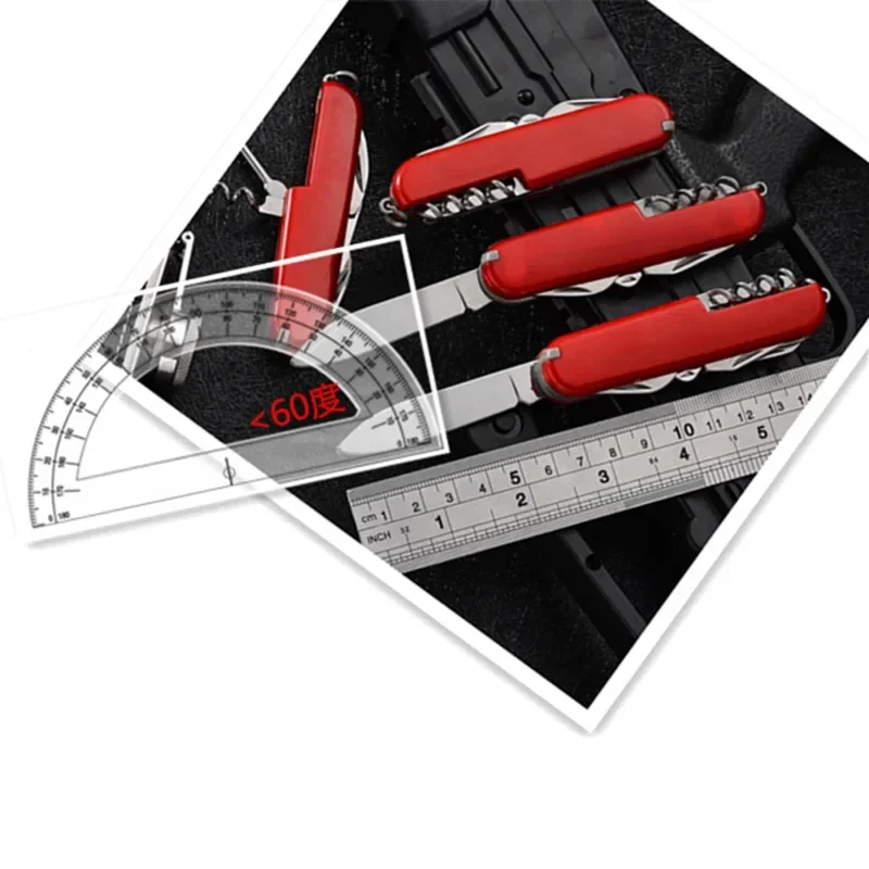 سكين الجيش السويسري متعدد الوظائف في الهواء الطلق المحمولة الدفاع عن النفس سكين للفرد أداة كماشة مجموعة السكاكين الصغيرة #6