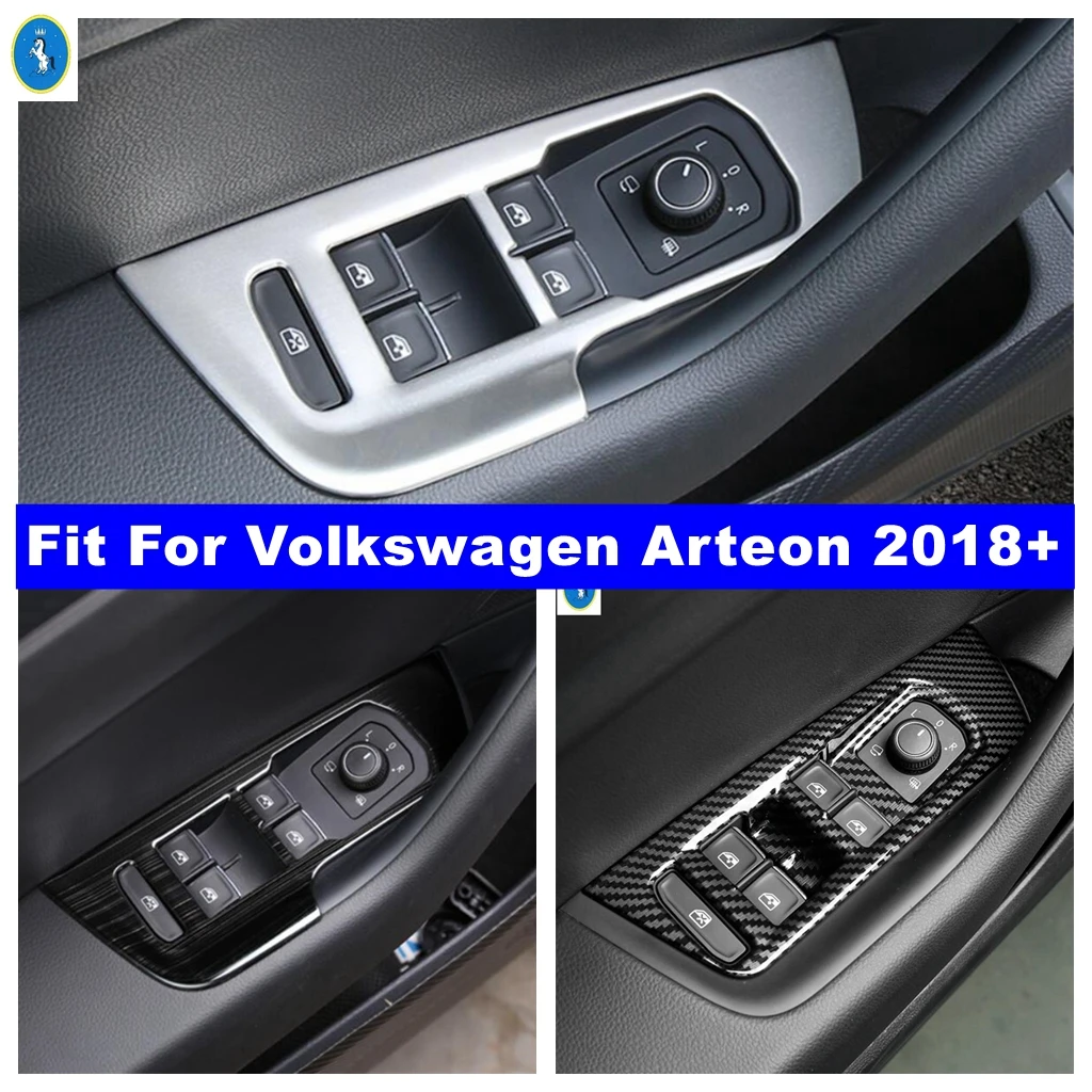 

Stainless Steel Auto Door Handle Window Lift Switch Panel Sticker Decor Cover Trim For Volkswagen Arteon 2018 - 2024 Accessories