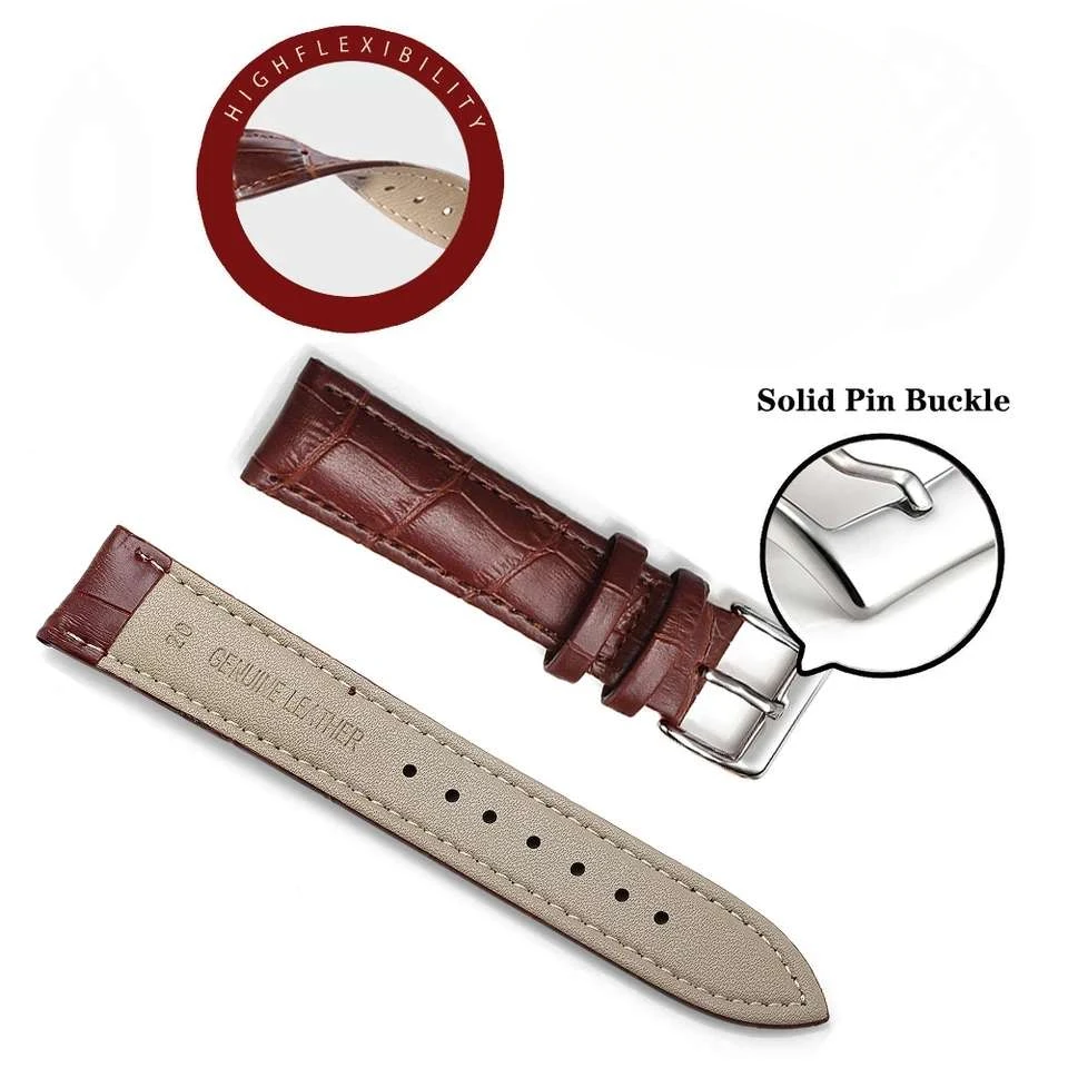 Universal Replacement  Leather Watch Strap Leather Watchband for Men Women 12mm 14mm 16mm 18mm 19mm 20mm 21mm 22mm Watch Band