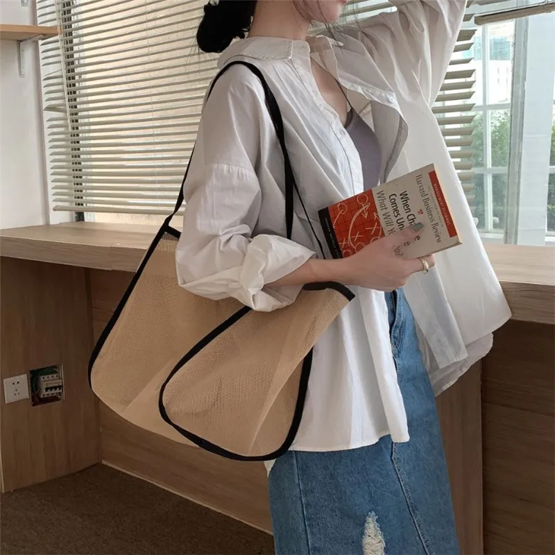 Summer hollow women beach bag swimming seaside travel handbag Large capacity tote bag female shoulder bag  Shopping Bag