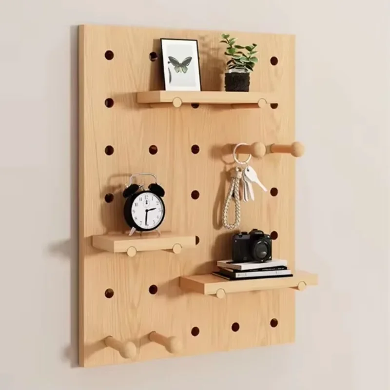 Wooden Nail Panel Modular Display Tissue Storage Wall Mount