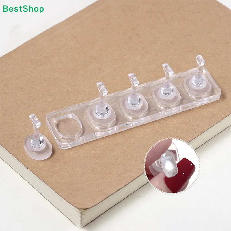 ♥ 아크릴 비자성 네일 연습 디스플레이 스탠드 |   캣아이 젤 폴리쉬 매니큐어 연습용 투명 흡착컵 홀더