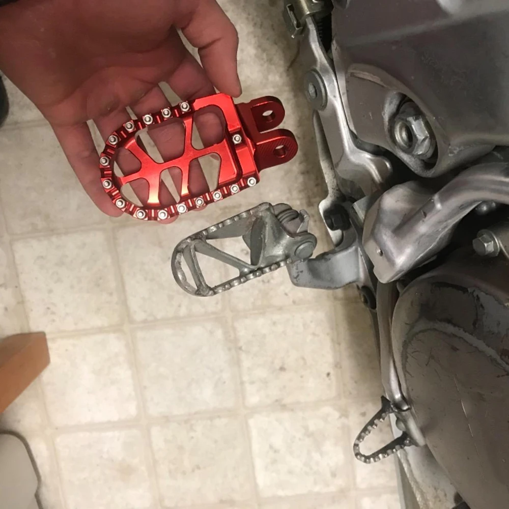 Dirt Bike Fußrasten Fußstützen Pedalteile für HONDA CRM250 CRM 250 XR250R XR400R XR 250R 400R XR 250 R 400 R Zubehör – Detail 3