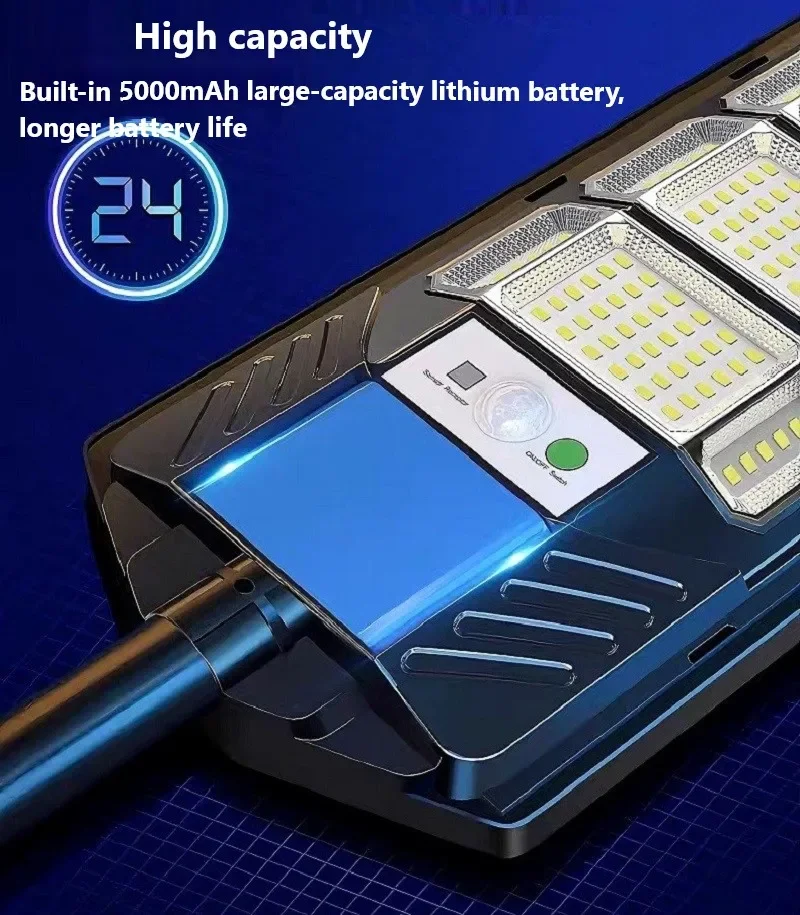 Krachtige Heldere 240led Zonnelampen Buiten Zonlicht Opladen Met Bewegingssensor Waterdichte Afstandsbediening Zonne-Energie Straatlantaarn