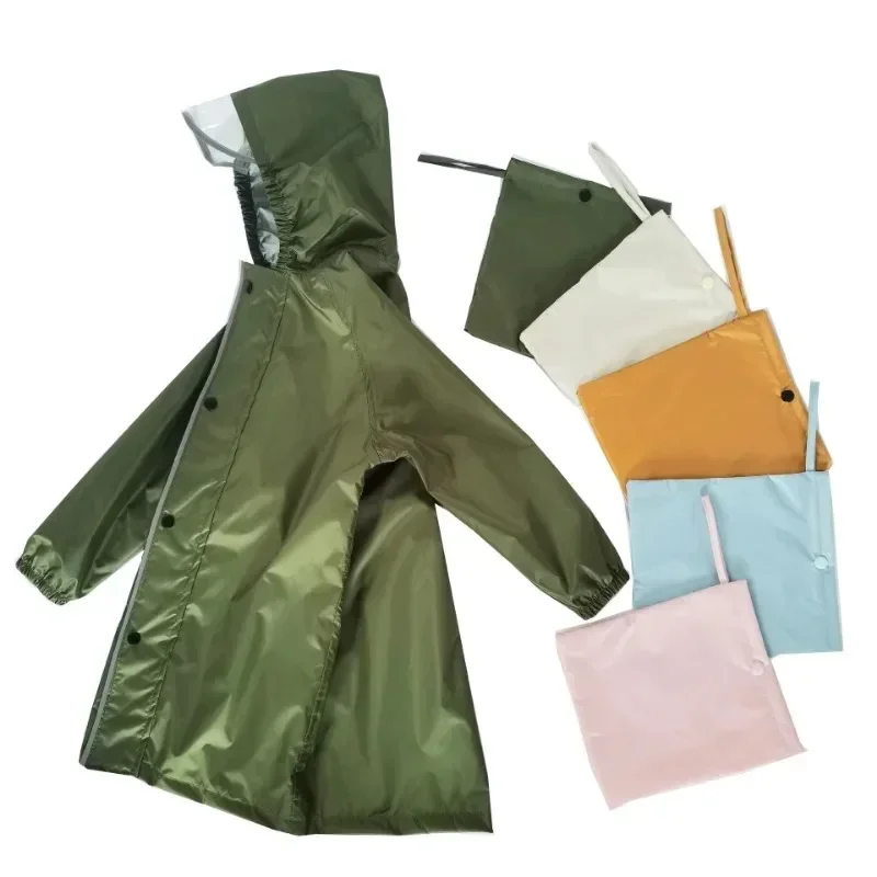 90-160cm impermeabile parapioggia per bambini grandi impermeabile Poncho giacca escursionismo Rainwear Chubasqueros zainetto positivo