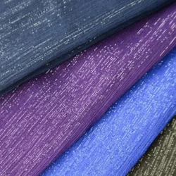 Metallic Crepe Chiffon Silk Fabric Light Soft Breathable DIY Fabric Qualified