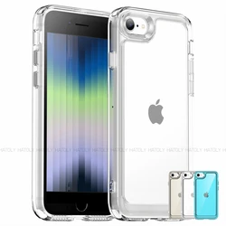 For iPhone SE 2020 Case Luxury Candy Color Transparent TPU Phone Case Shockproof Silicone Back Cover For iPhone 7 8 SE 2020 2022