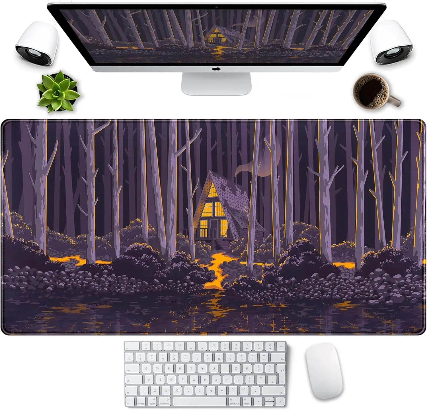 Japanese Style Futuristic Neon City Large Size Anti-slip Rubber Mouse pad Computer Gaming accessories Keyboard Desktop Decor Mat