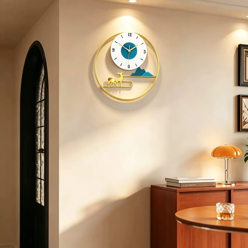 Creative Design Wall Clocks Luxury Vintage Living Room Aesthetic Wall Clocks Fashion Minimalist Reloj De Pared Home Decoration