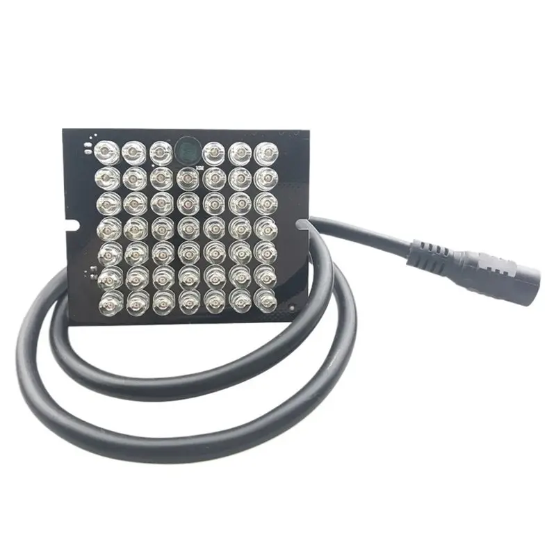 N75R-Invisible 940Nm IR Illuminator Lamp Board Light 48 LED Array 12V For DC Cable IR Sensor Range For CCTV Security Cameras
