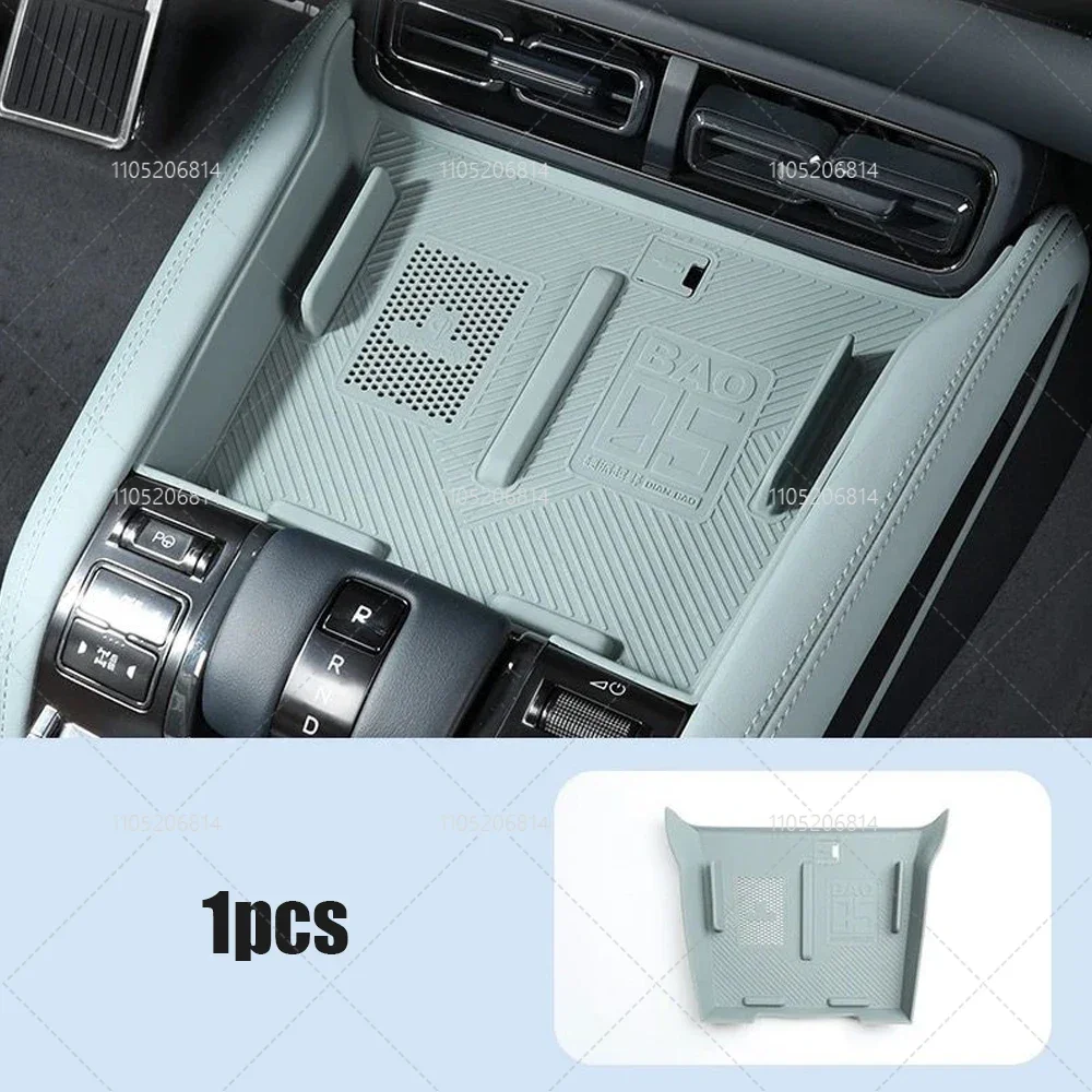 

For BYD Leopard 5 2023 2024 Silicone Car Wireless Charging Anti-slip Mat Center Control Cup Slot Box Auto Accessories