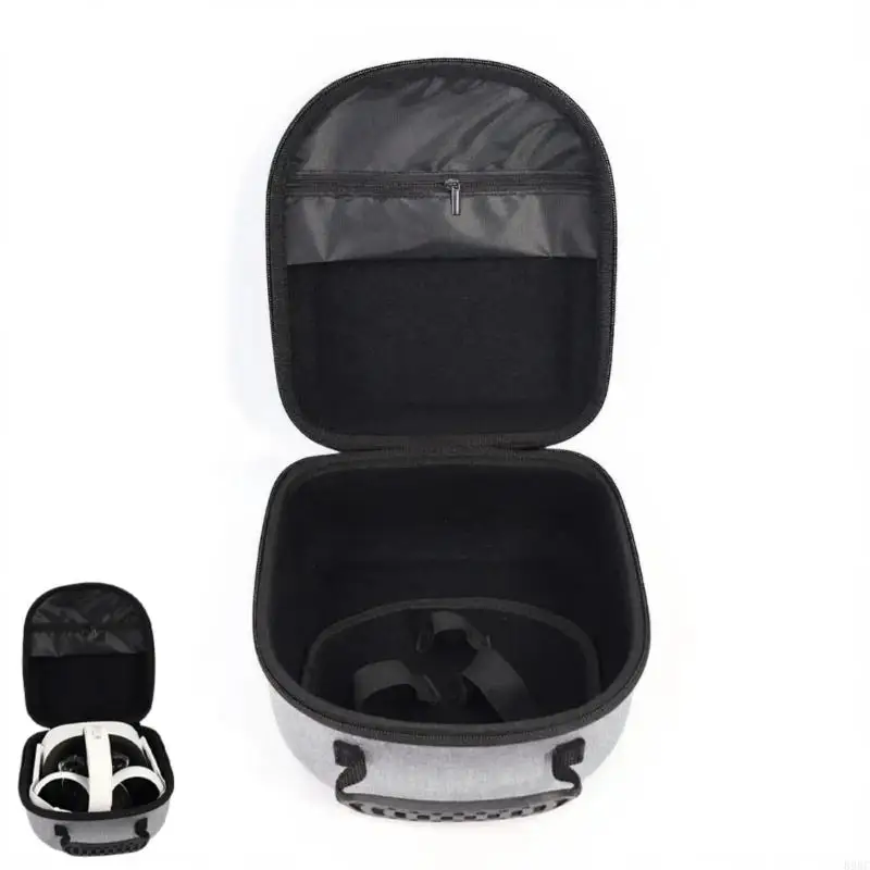 Portable Accessories Organizers Hard Cover with Handle Strap For Quest3/3S/2 Headsets Safe Transport Storage Case 896C